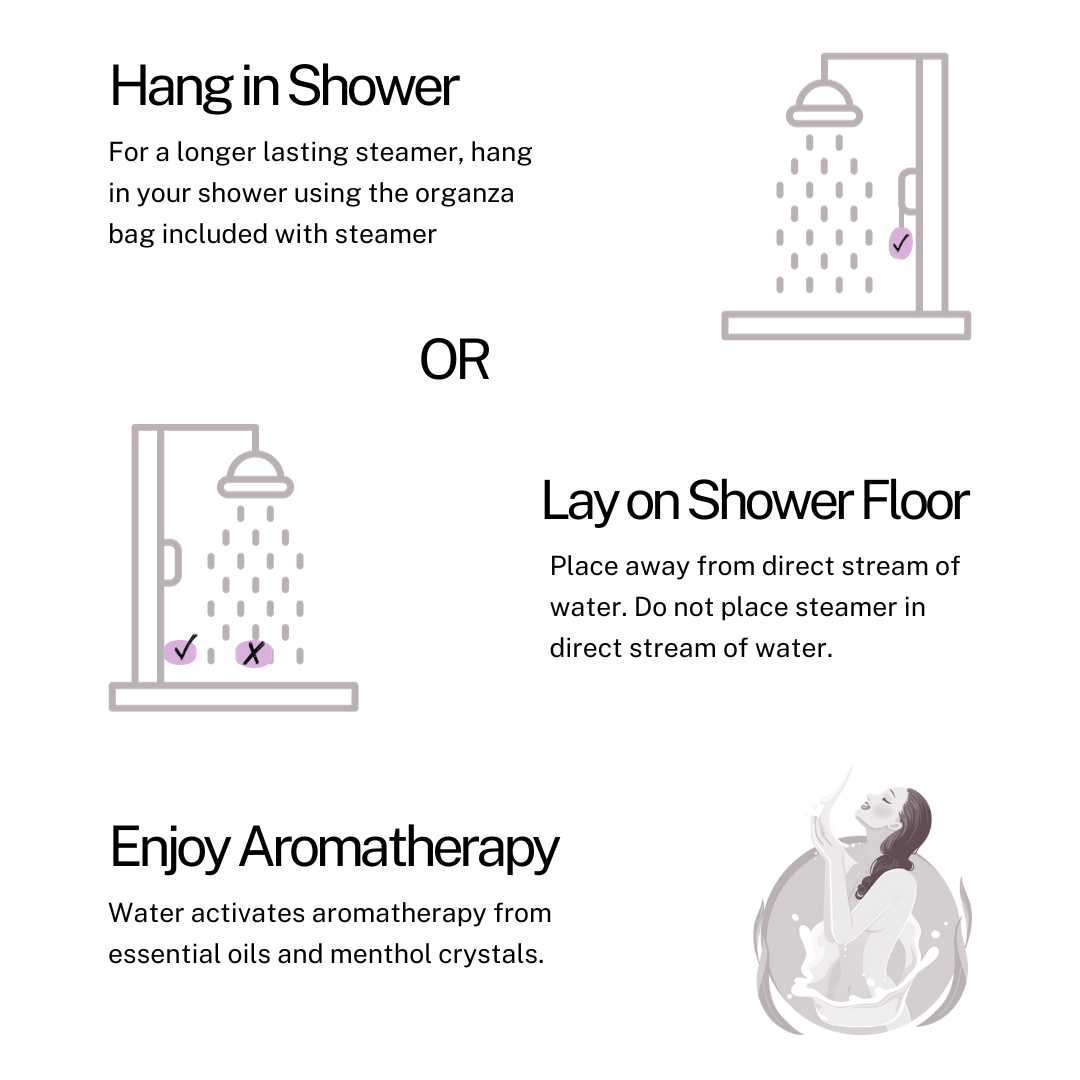 how to use a shower steamer set