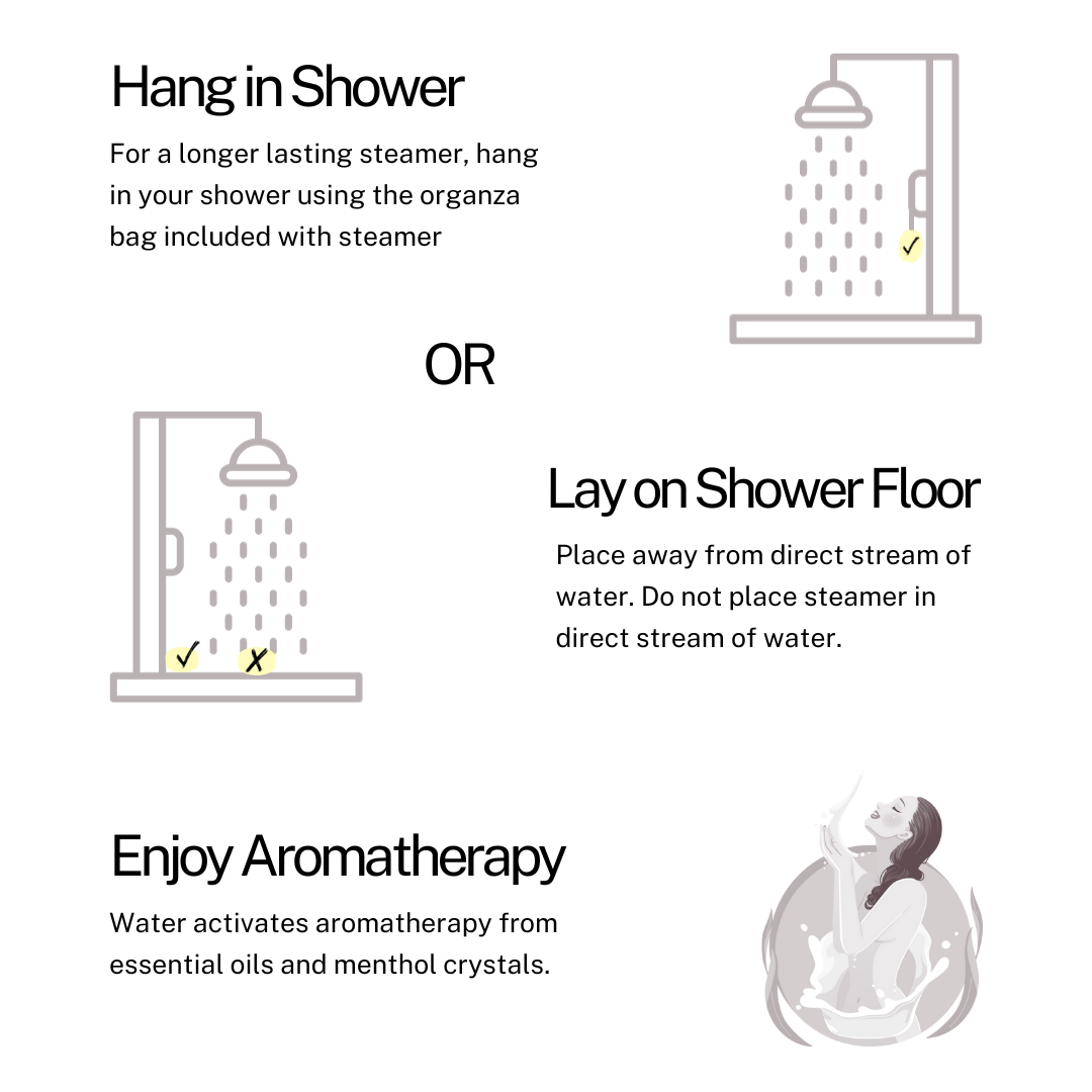 how to use a bergamot shower steamer