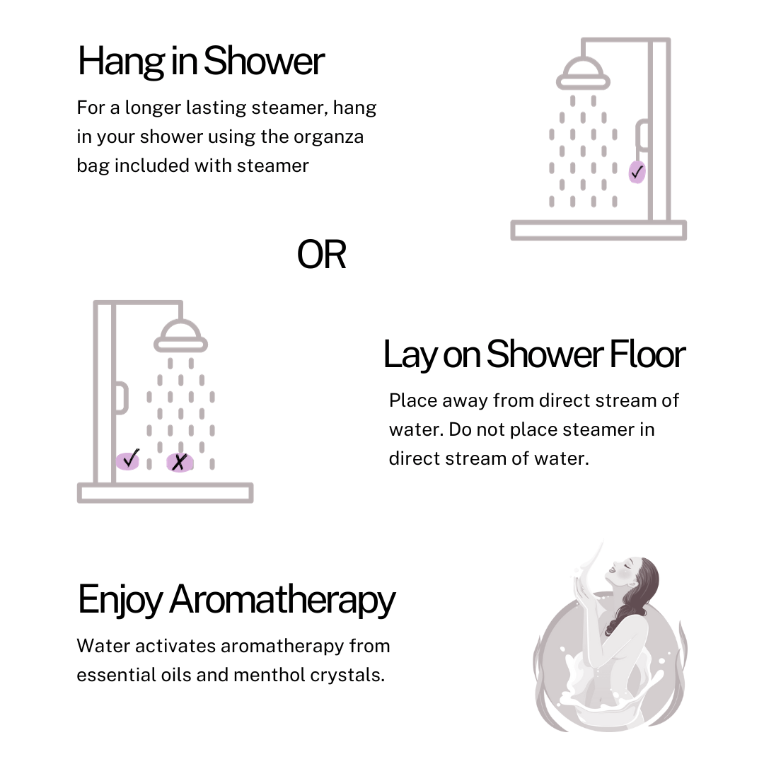 how to use a lavender shower steamer