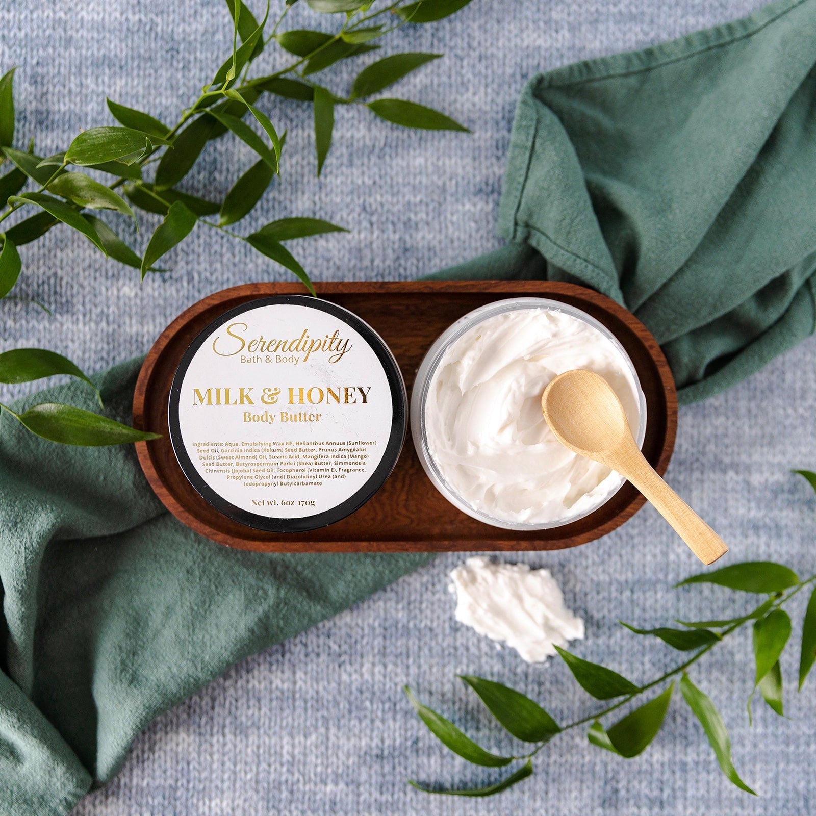 Milk + Honey Scented Body Butter - 6oz Skin Nourishing Jar - Serendipity  Bath & Body